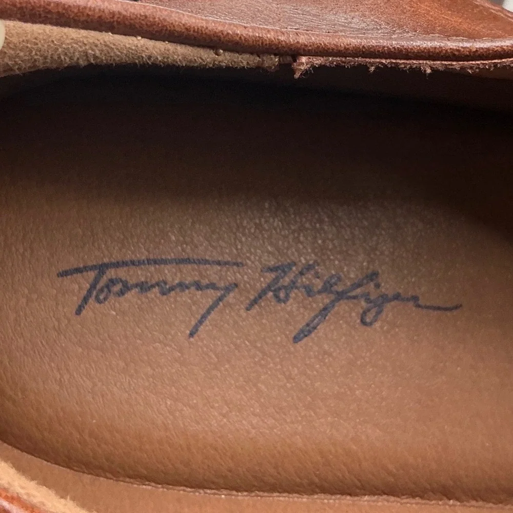 Tommy Hilfiger Mens Cognac Brown Cap Toe Oxford Dress Shoes TMRAIMO